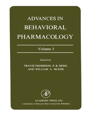 cover image of Advances in Behavioral Pharmacology, Volume 3